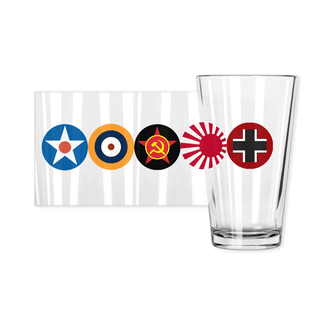Axis & Allies Roundels w/o Logo Pint Glasses - Combat Miniatures