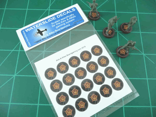 Axis & Allies Russian Roundel Infantry Base Water Slide Decal - Combat Miniatures