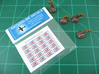 Axis & Allies Union Jack Flag Infantry Base Water Slide Decal - Combat Miniatures