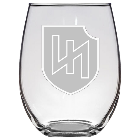 SS Wolfs Angel Logo Glassware - Stemless Wine Glass