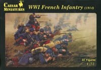 Caesar Miniatures 1/72 WW1 French Infantry - Combat Miniatures