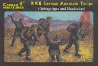 Caesar Miniatures 1/72 WW2 German Mountain Troops - Combat Miniatures