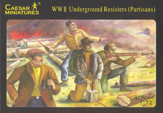 Caesar Miniatures 1/72 WW2 Underground Resistance - Combat Miniatures