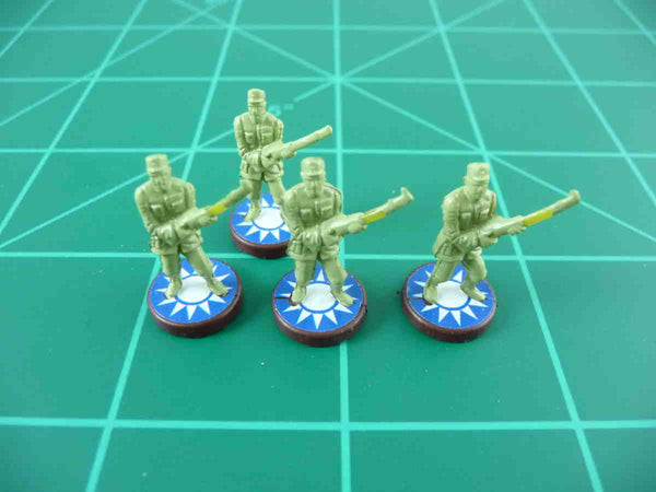 Axis & Allies Chinese Communists Roundel Infantry Base Water Slide Decal (x20)