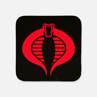 Cobra Command Logo in Red Coaster  (x1)
