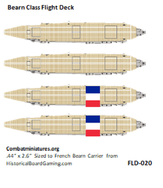 Custom Bearn Class Flight Deck Sticker (x4) - Combat Miniatures