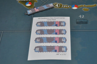 Custom Casablanca Class US Carrier Camo Decal 4 - Pack - Combat Miniatures