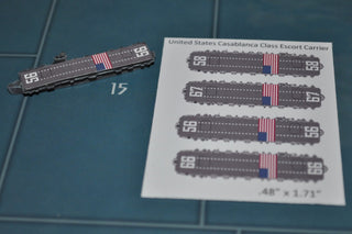 Custom Casablanca Class US Carrier Decal(x4) - Combat Miniatures