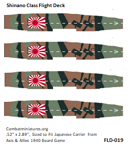 Custom Japanese Shinano Class Flight Deck Sticker (X4) - Combat Miniatures