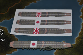 Custom Japanese Unyru Carrier Flight Deck Sticker (x4) - Combat Miniatures