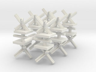 Czech Hedgehog Anti - Tank Obstacle (x12) - Combat Miniatures