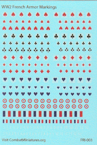 Damaged Decal Cards - Combat Miniatures