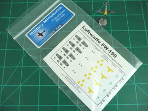 Axis & Allies German FW-190 Fighter Decal Set