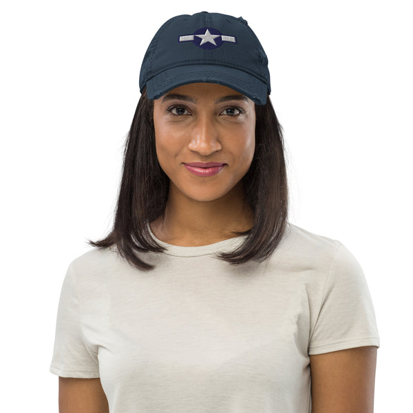 US Bars N Stars Distressed Low Profile Hat