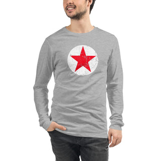 Distressed Red Star Unisex Long Sleeve Tee - Combat Miniatures