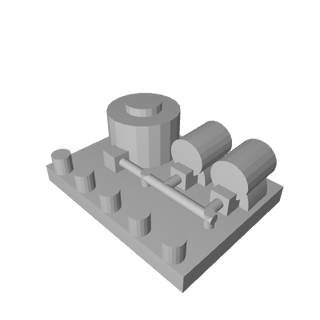 3D Printed Large Naval Fuel Depot Marker (x10)