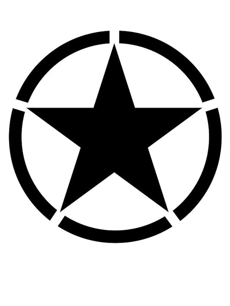 1/285 US Star in Broken Circle (Black) Water Slide Decals