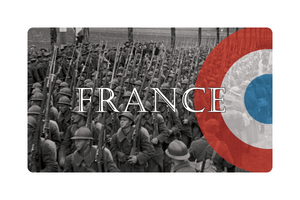 3.5" x 5.5" French Roundel Combat Label with Title