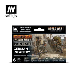 German Infantry Paint Set from Vallejo (6) Colors - Combat Miniatures
