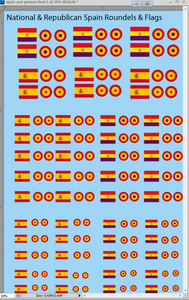 1/285 Spanish Civil War Flags and Roundels Water Slide Decals
