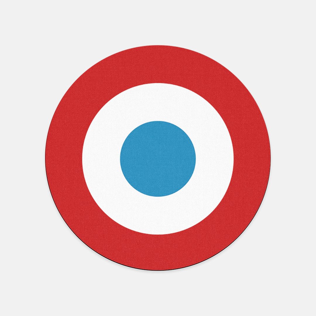 French Roundel Mouse Pad (Round)