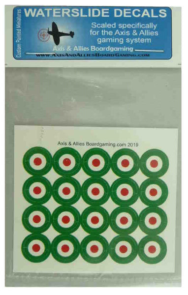 Axis & Allies Italian Roundel Infantry Base Water Slide Decals