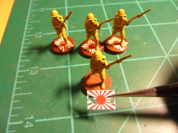 Axis & Allies Manchukuo Roundel Infantry Base Water Slide Decal (x20)