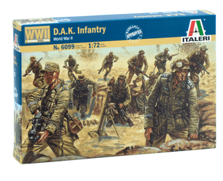 Italeri Miniatures 1/72 WW2 D.A.K Infantry - Combat Miniatures