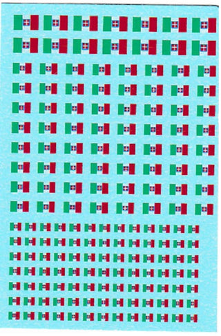 1/285 WW2 National Italian Flag with Shield Water Slide Decals