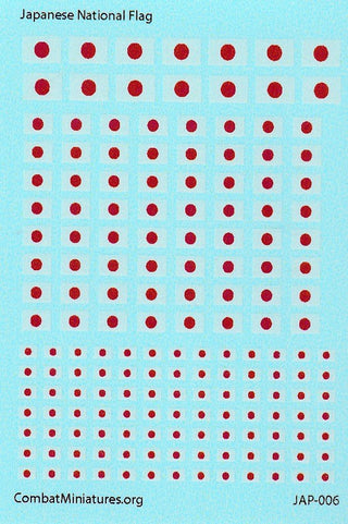 Japanese National Flag Water Slide Decals - Combat Miniatures