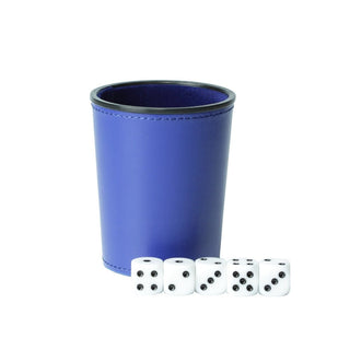 Leather PU Trumpet Flannel Dice Cup With 6 Dices - Combat Miniatures