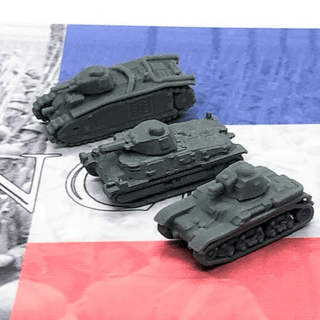Micro Armour 3D Printed French Char "B" Heavy Tank (x10) - Combat Miniatures