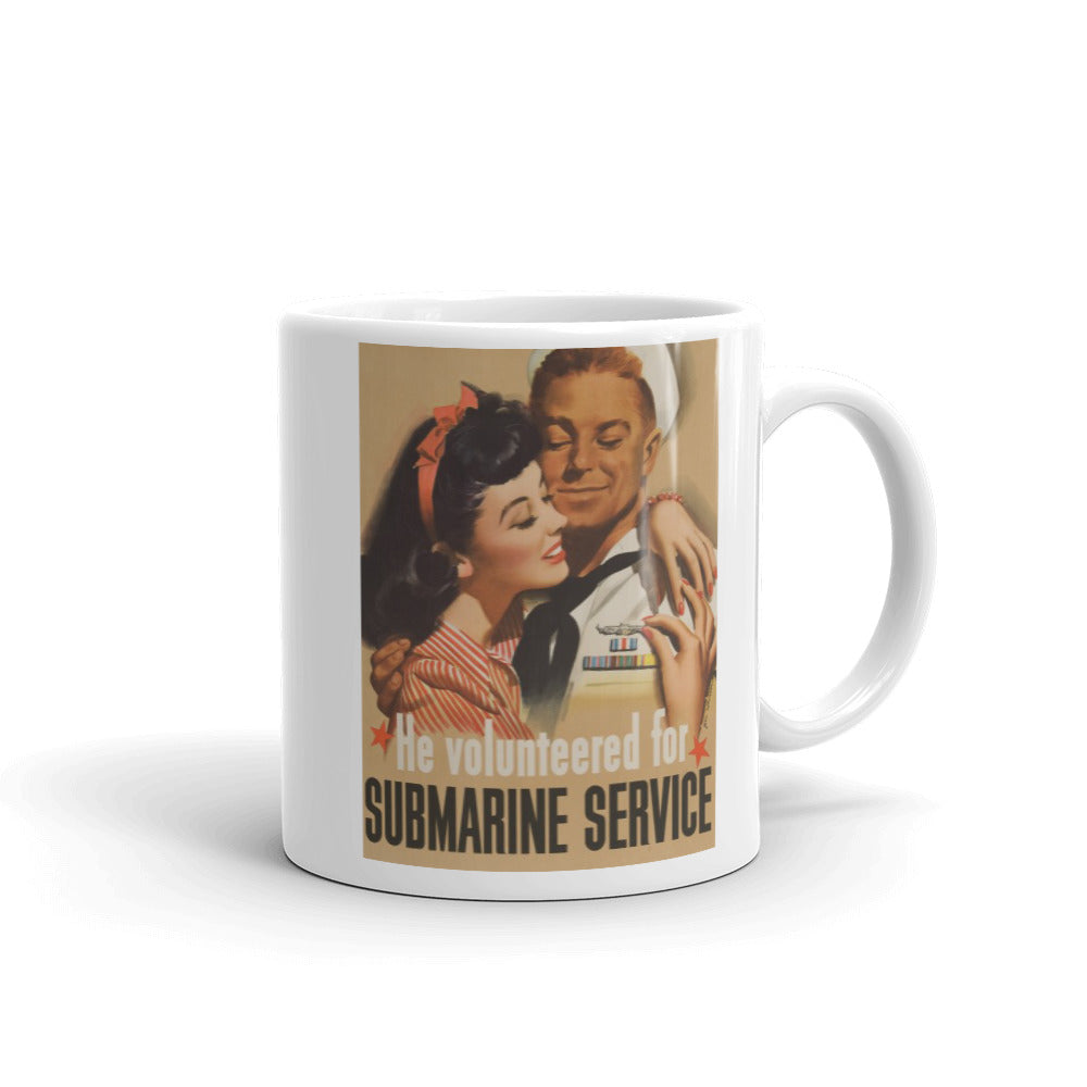 WW2 US Submarine Recruitment Poster Mug