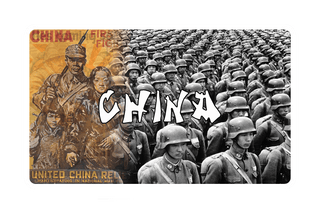 Nationalist Chinese Combat Label with Poster & Title - Combat Miniatures