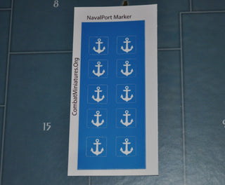 Naval Port Vinyl Marker in Blue (x10) - Combat Miniatures