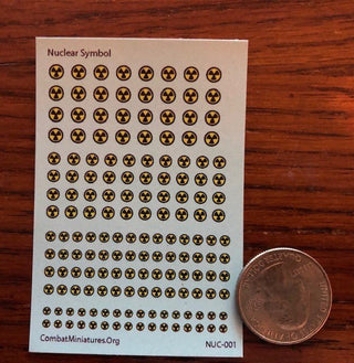 Nuclear Symbol Water Slide Decals - Combat Miniatures