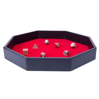 Octagonal Dice Tray PU Leather - Combat Miniatures
