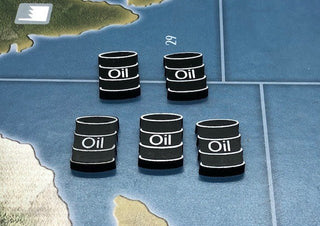 Oil Barrel Supply Markers (x5) - Combat Miniatures