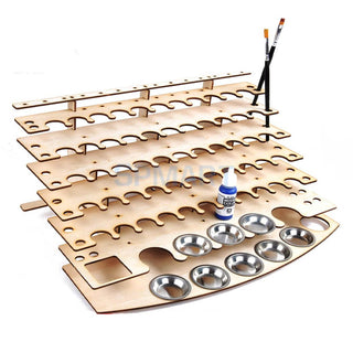 Paint Bottle, Brushes Painting Tools Stand Organizer Rack - Combat Miniatures