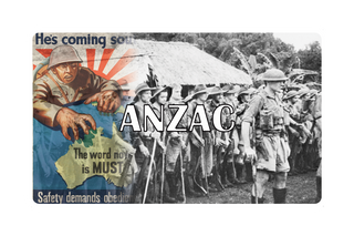 3.5" x 5.5 ANZAC Combat Label with Poster & Title