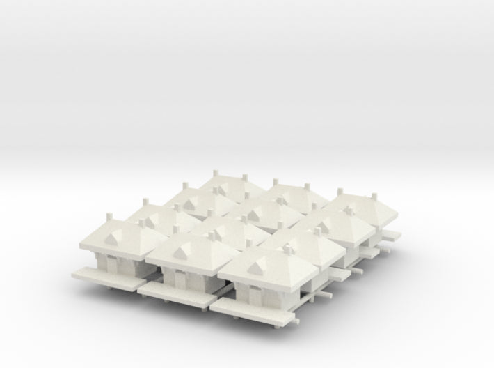 1/285 3D Printed Rail Station (x12)