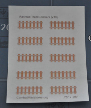 Rail Road Track Stickers (x10) - Combat Miniatures