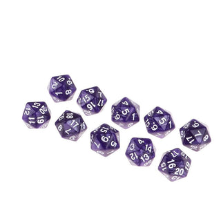 Set/10pcs Twenty Sided & Dragons RPG Roleplay Game D20 - Combat Miniatures