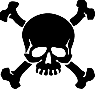 Skull & Cross Bones in White - Combat Miniatures