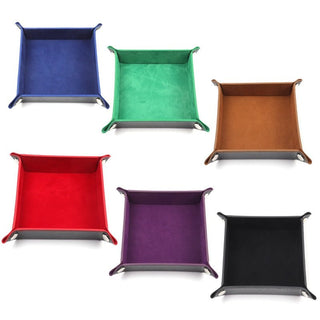 Small Foldable Dice Tray Box Folding Square 6 Colors - Combat Miniatures