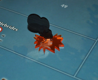 Smoke Cloud Marker w/ Star Burst Base, Two Variants (x5) - Combat Miniatures