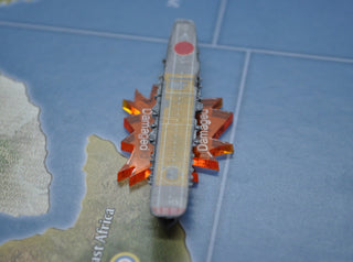 Star Burst Damage Marker with Print Damaged (x5) - Combat Miniatures