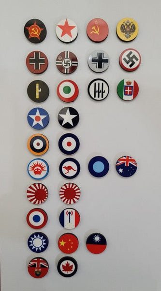Fascist Italy Flag Roundel (x10)