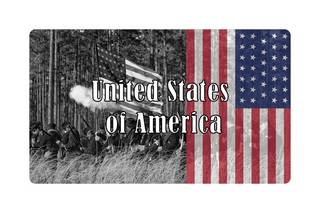 United States of America Combat Label 1861 (3.3"x5.6") - Combat Miniatures