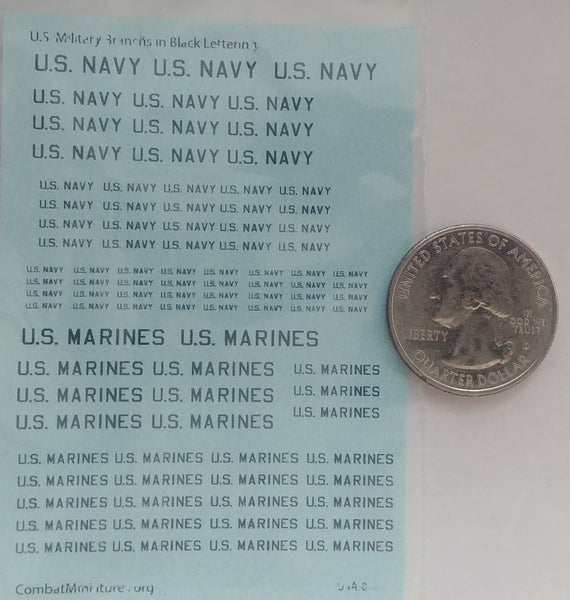 1/285 US Military Branches (Navy & Marines) in Black